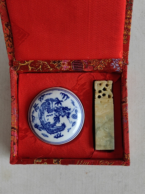 古玩玉器青田石印章真品鑒賞圖