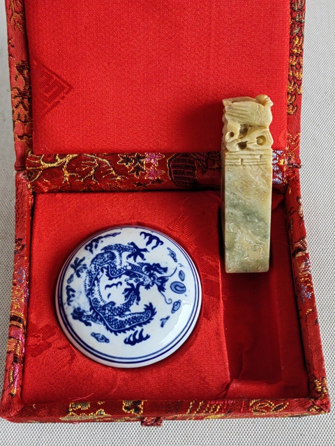 古玩玉器青田石印章真品鑒賞圖