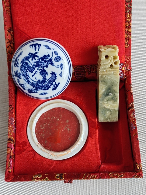 古玩玉器青田石印章真品鑒賞圖