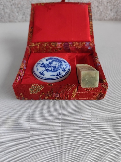 古玩玉器青田石印章真品鑒賞圖