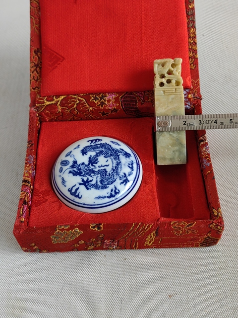 古玩玉器青田石印章真品鑒賞圖