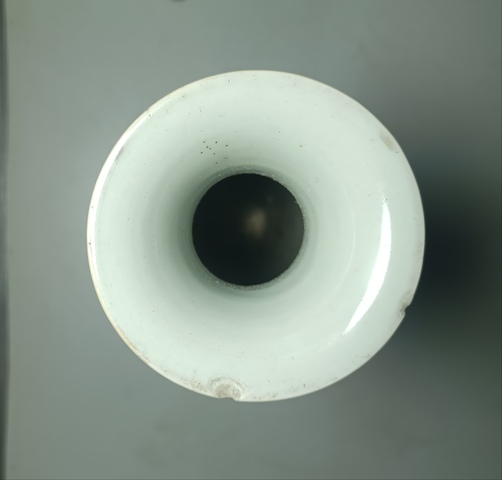 古玩陶瓷竹絲刷花花鳥紋雙耳撇口瓶真品鑒賞圖