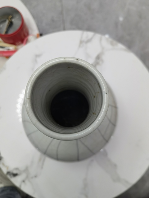 古玩陶瓷官釉天球瓶真品鑒賞圖