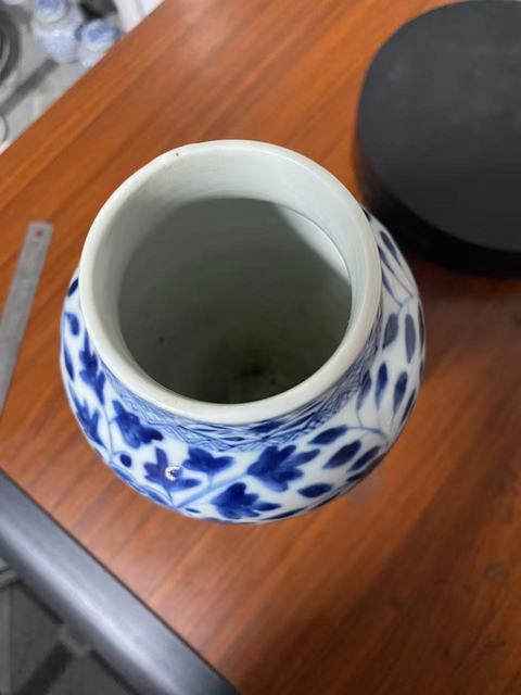 古玩陶瓷景德鎮(zhèn)青花龍紋敞口瓶真品鑒賞圖