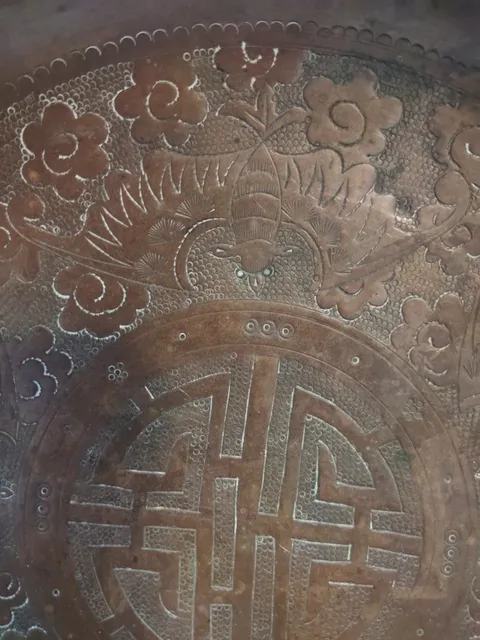 古玩銅器銅盤真品鑒賞圖