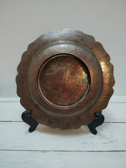 古玩銅器銅盤真品鑒賞圖