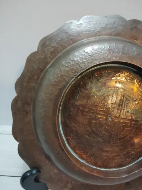 古玩銅器銅盤真品鑒賞圖