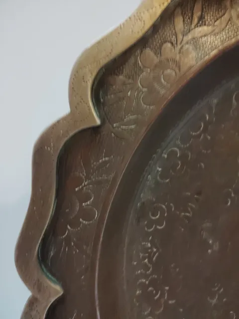 古玩銅器銅盤真品鑒賞圖