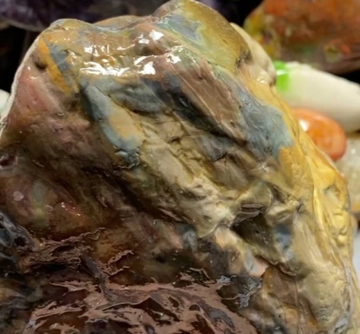 古玩玉器天然戈壁石。真品鑒賞圖