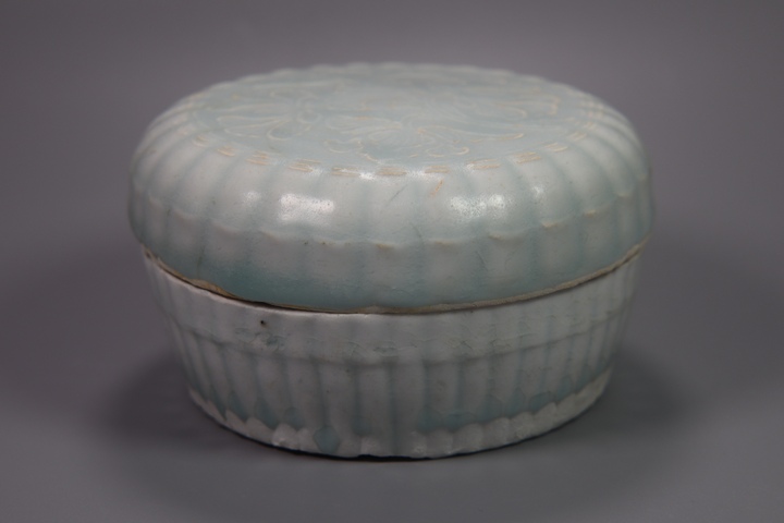 古玩陶瓷湖田窯青白釉大蓋盒真品鑒賞圖