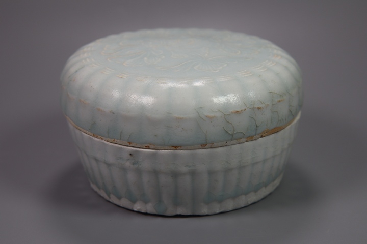 古玩陶瓷湖田窯青白釉大蓋盒真品鑒賞圖