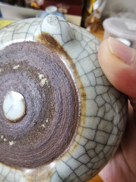 古玩陶瓷哥釉香爐真品鑒賞圖