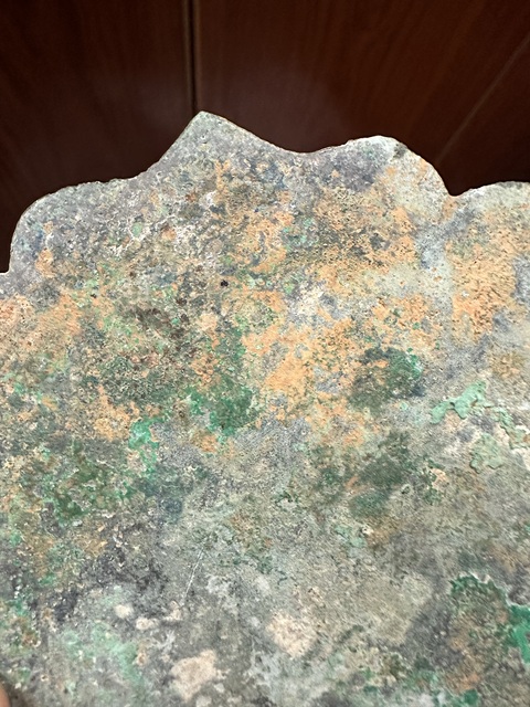 古玩銅器遼代葵口銅鏡真品鑒賞圖