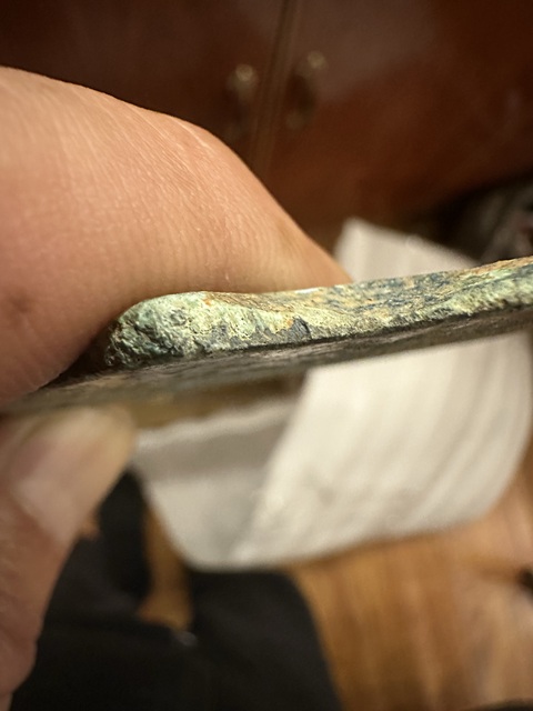 古玩銅器遼代葵口銅鏡真品鑒賞圖
