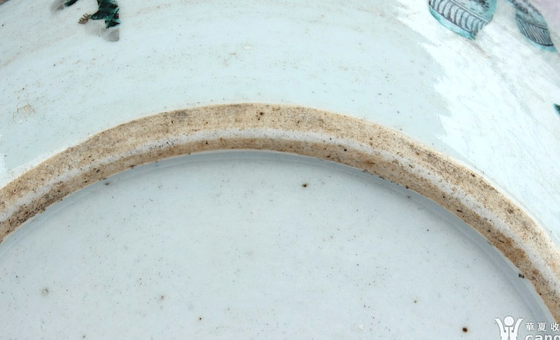 古玩陶瓷粉彩麒麟送子西瓜罐真品鑒賞圖