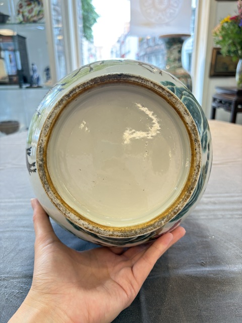 古玩陶瓷清晚期 粉彩鹿頭尊真品鑒賞圖