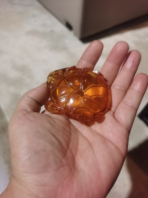 古玩雜項金琥珀洗子真品鑒賞圖