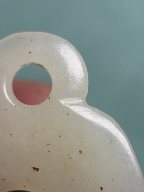 古玩玉器美沁紅山雙聯璧真品鑒賞圖