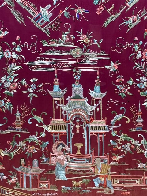 古玩雜項刺繡真品鑒賞圖