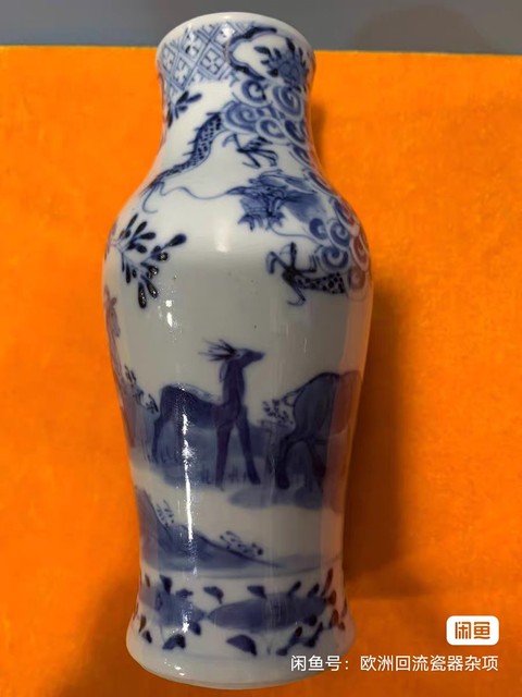 古玩陶瓷十二生肖青花瓶真品鑒賞圖