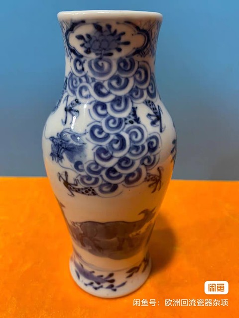 古玩陶瓷十二生肖青花瓶真品鑒賞圖