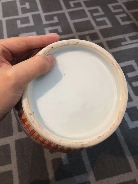 古玩陶瓷人物紋五彩棒槌瓶真品鑒賞圖