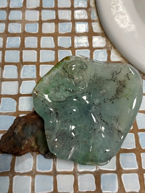 古玩玉器岫玉雕“一品清廉”擺件真品鑒賞圖