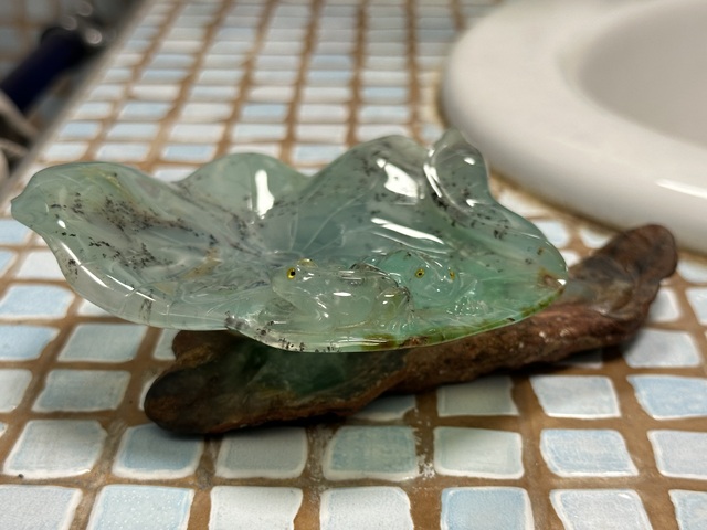 古玩玉器岫玉雕“一品清廉”擺件真品鑒賞圖