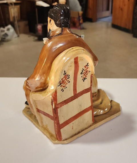 古玩陶瓷褐釉人物造像真品鑒賞圖