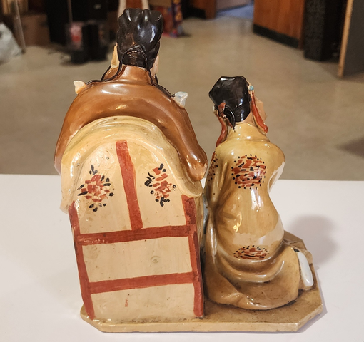 古玩陶瓷褐釉人物造像真品鑒賞圖