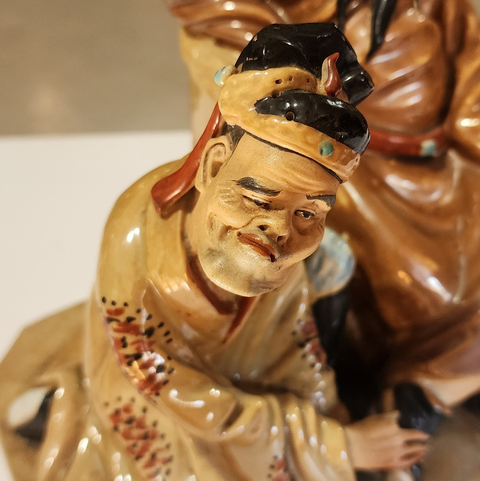 古玩陶瓷褐釉人物造像真品鑒賞圖