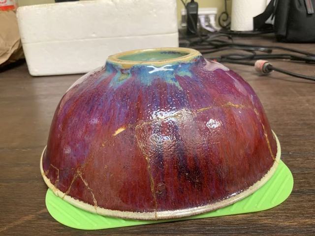 古玩陶瓷窯變釉碗真品鑒賞圖