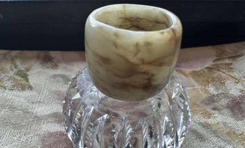 古玩玉器扳指真品鑒賞圖