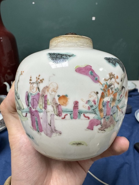 古玩陶瓷粉彩罐真品鑒賞圖
