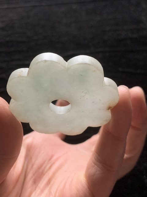 古玩玉器翡翠雕“花卉佩”真品鑒賞圖