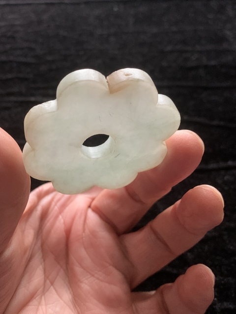 古玩玉器翡翠雕“花卉佩”真品鑒賞圖