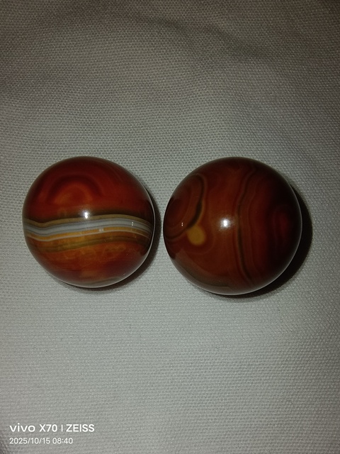 古玩玉器天然戰國紅瑪瑙球真品鑒賞圖