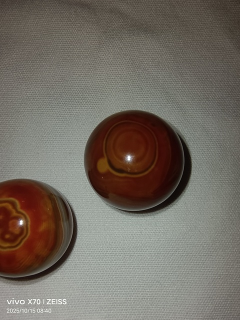 古玩玉器天然戰國紅瑪瑙球真品鑒賞圖