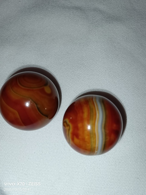 古玩玉器天然戰國紅瑪瑙球真品鑒賞圖