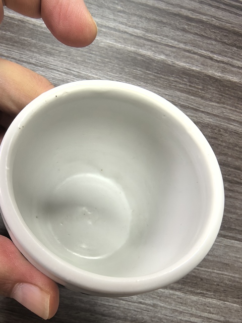 古玩陶瓷山水紋青花文房小缸真品鑒賞圖