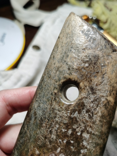 古玩玉器石鋤真品鑒賞圖