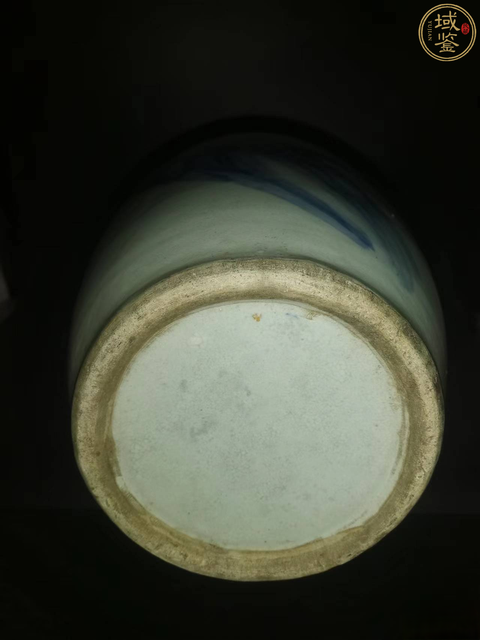 古玩陶瓷晚清青花山水瓶真品鑒賞圖