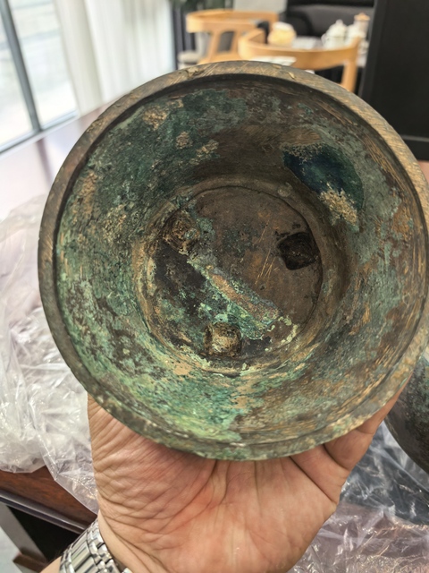 古玩銅器青銅銗鏤真品鑒賞圖