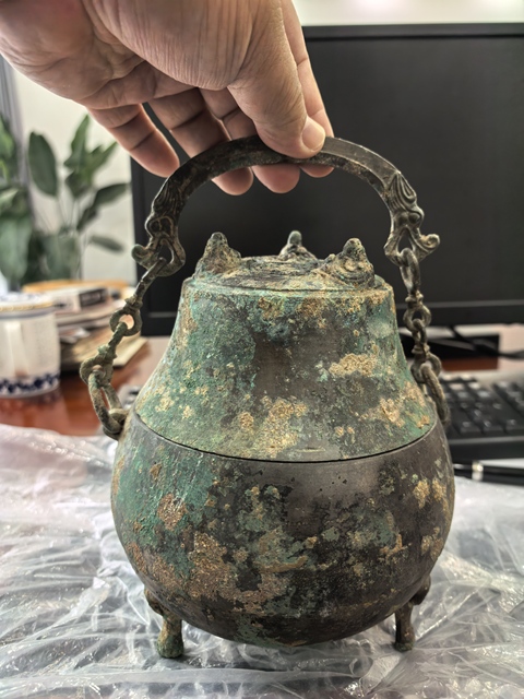 古玩銅器青銅銗鏤真品鑒賞圖