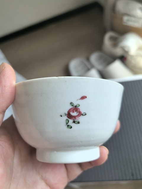 古玩陶瓷乾隆廣彩花卉紋杯拍賣，當前價格499元