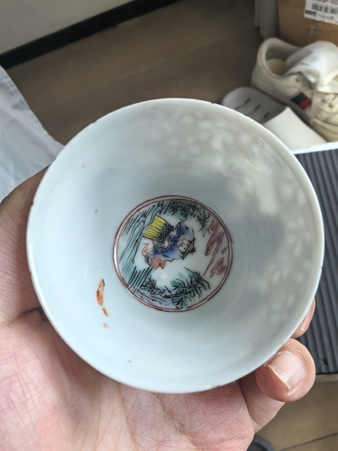 古玩陶瓷雍正粉彩杯真品鑒賞圖