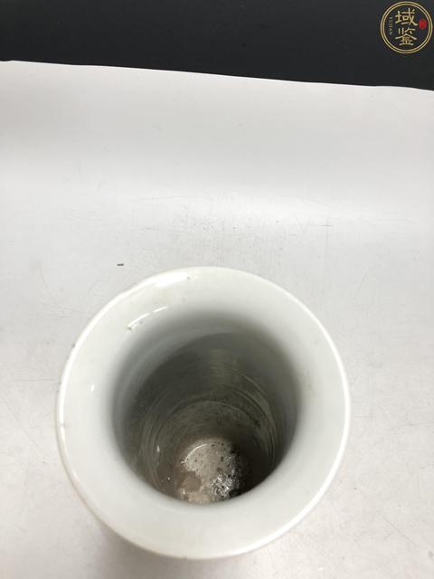 古玩陶瓷晚清青花山水花觚真品鑒賞圖