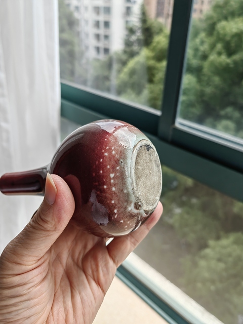 古玩陶瓷霽紅釉膽瓶真品鑒賞圖