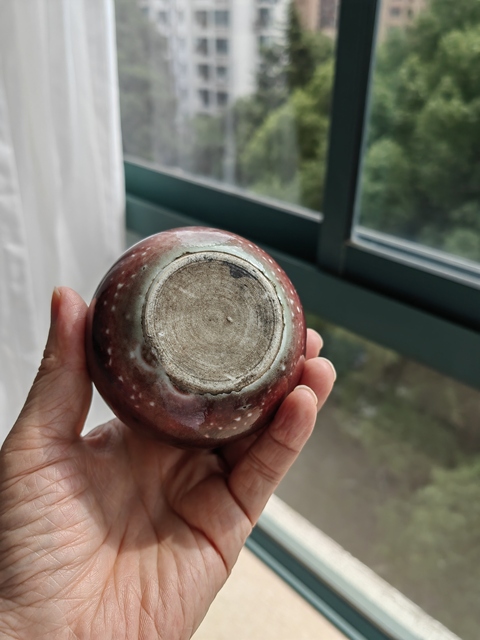 古玩陶瓷霽紅釉膽瓶真品鑒賞圖