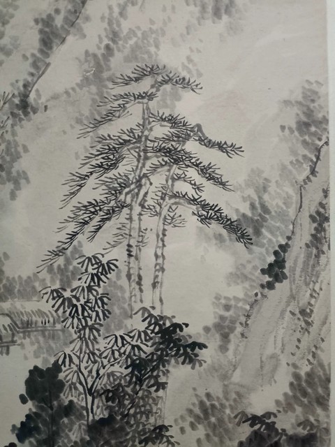 古玩字畫顧坤伯山水立軸真品鑒賞圖